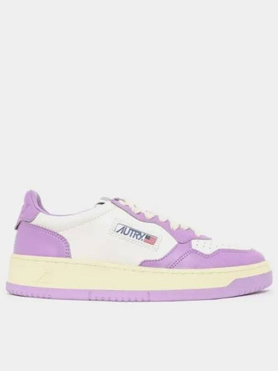 Medalist Leather Low Top Sneakers White Purple - AUTRY - BALAAN 2