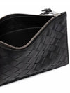 Intrecciato Bill Silver Clutch Bag Black - BOTTEGA VENETA - BALAAN 5