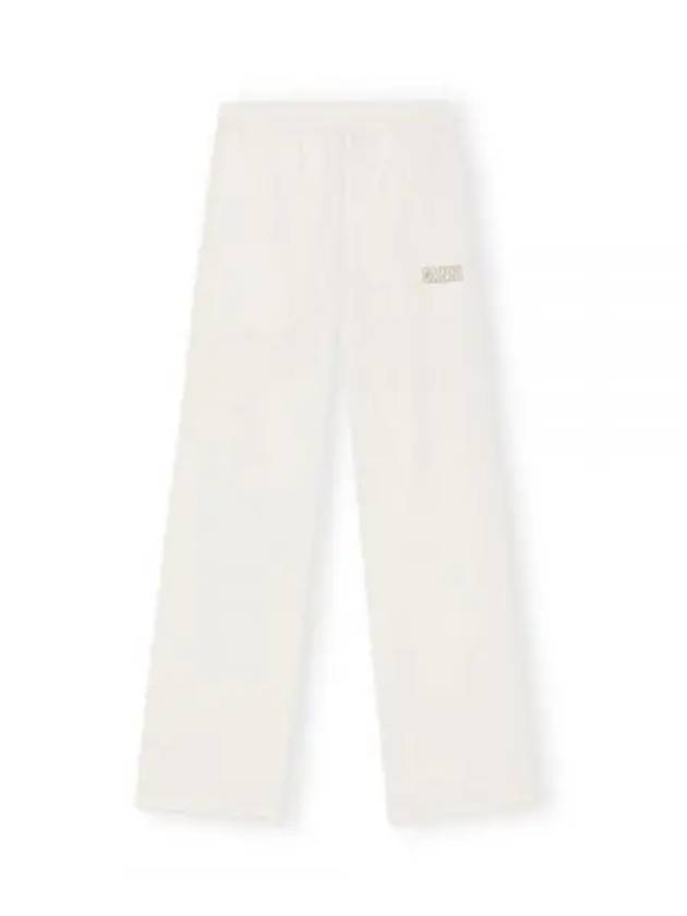 Logo Print Wide Pants White - GANNI - BALAAN 2