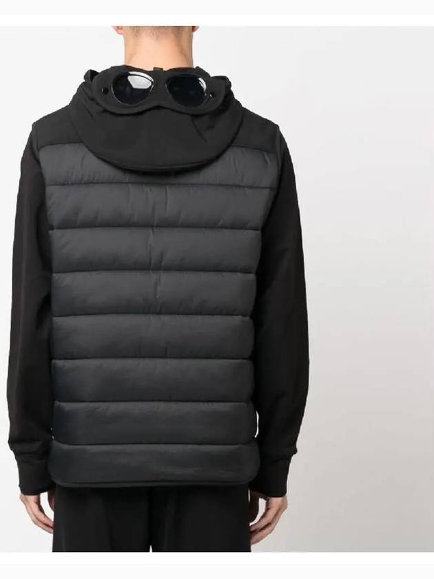 Shell R Mix Goggle Hooded Padded Vest Black - CP COMPANY - BALAAN 4