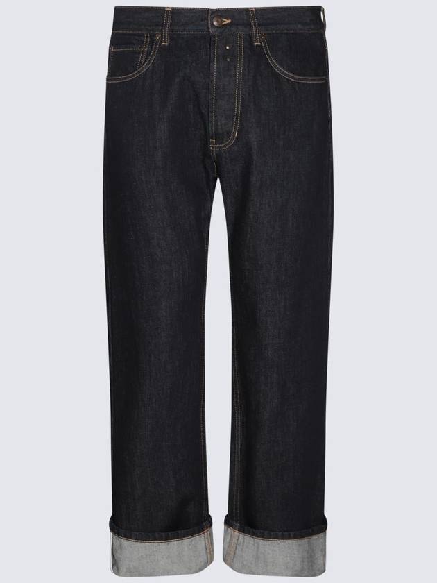 Denim Straight Pants 781770QYAAB4244 INDIGO BLUE - ALEXANDER MCQUEEN - BALAAN 3