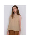 Mild sheer sleeveless blouse beige - KILHOUETTE - BALAAN 3