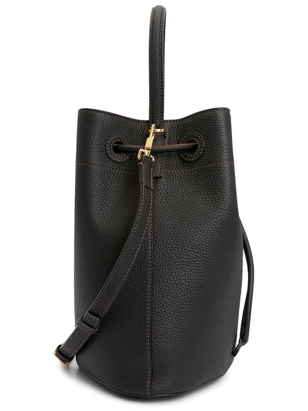 Small Grainy Leather TB Bucket Bag Black - BURBERRY - BALAAN 4