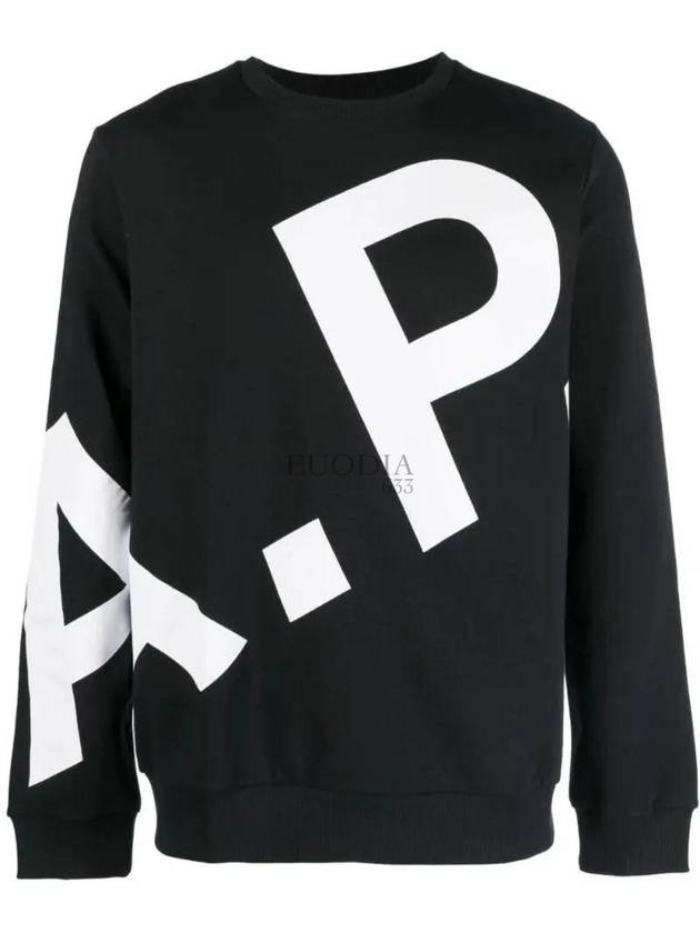 Cory Big Logo Cotton Sweatshirt Black - A.P.C. - BALAAN 10