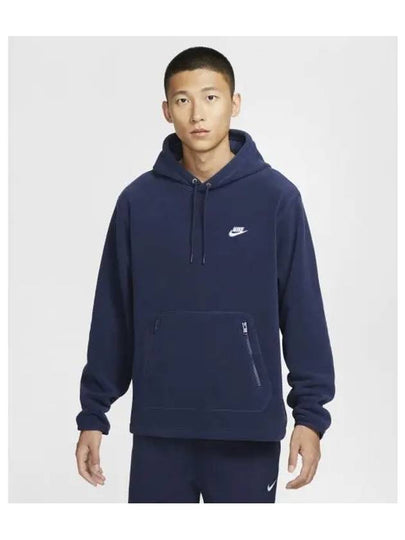 Club Winterized Pullover Hoodie Midnight Navy - NIKE - BALAAN 2