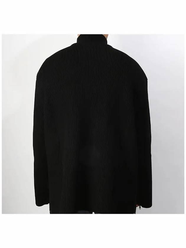 Oversized Zip-Up Knit Top Black - BALENCIAGA - BALAAN 5