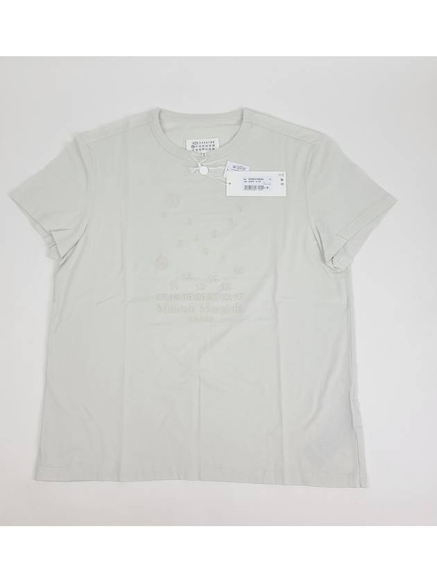 Numeric Embroidered Logo Mako Cotton Short Sleeve T-Shirt White - MAISON MARGIELA - BALAAN 2