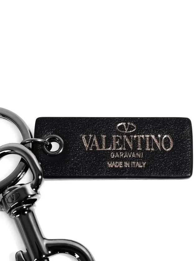 V logo signature key holder black - VALENTINO - BALAAN.