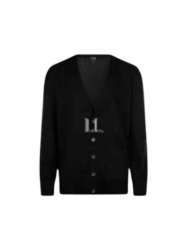 Men's Theo Wool Cardigan Black - A.P.C. - BALAAN 2