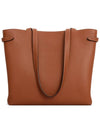 Cabas Anais Cuir Grain Calfskin Tote Bag Brown - CELINE - BALAAN 4