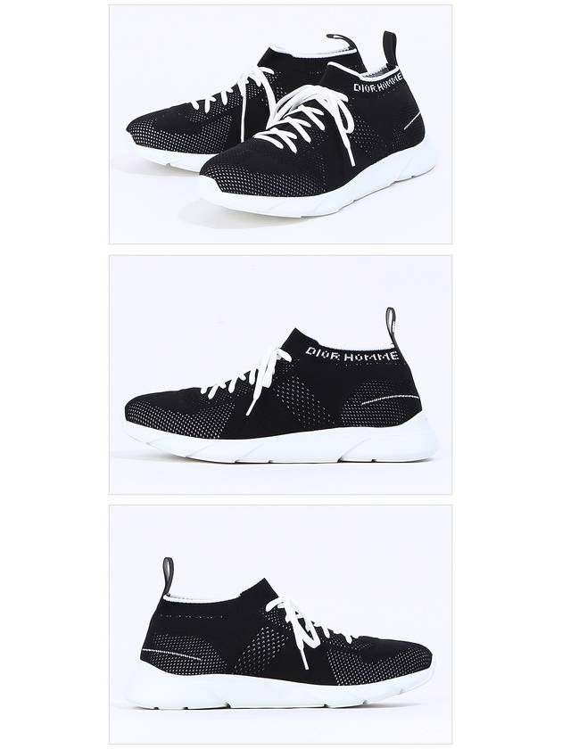 Men's Technical Knit Low Top Sneakers Black - DIOR - BALAAN 4