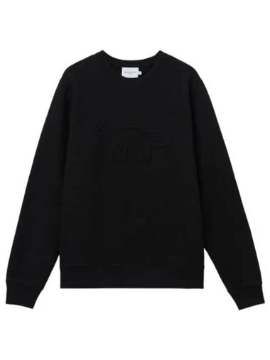 Contour Fox Patch Sweatshirt Black - MAISON KITSUNE - BALAAN 1