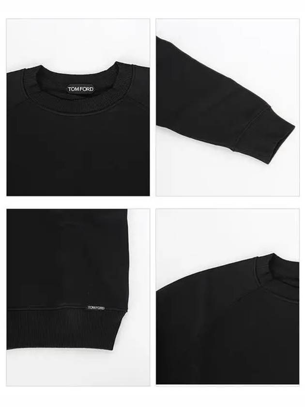 Men's Organic Cotton Blend Sweatshirt Black - TOM FORD - BALAAN 5