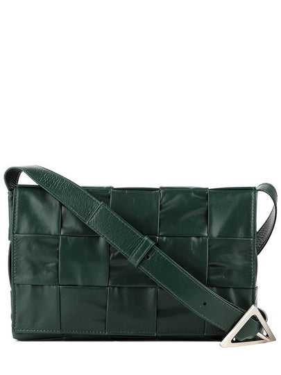 Intrecciato Triangle Buckle Cassette Cross Bag Dark Green - BOTTEGA VENETA - BALAAN 2