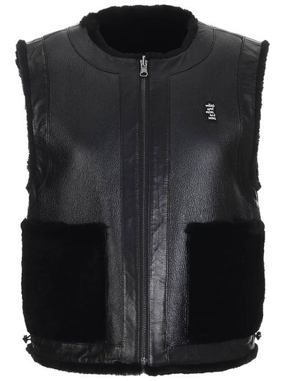 reversible mustang shearling vestblack lamb 100% - MILESANDMILESANDMILES - BALAAN 2