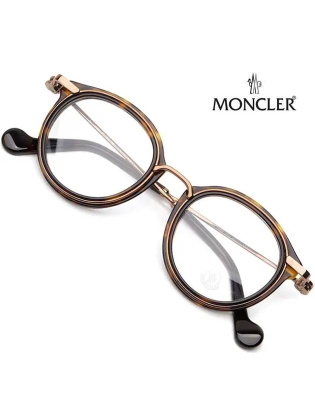 Eyewear Round Glasses Dark Havana - MONCLER - BALAAN 3