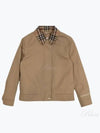 Cotton Gabardine Harrington Jacket Beige - BURBERRY - BALAAN 2