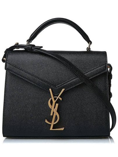 Casandra Monogram Mini Top Handle Cross Bag Black - SAINT LAURENT - BALAAN 2