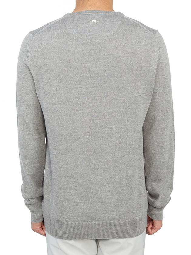 Lymann V-Neck Knit Top Light Grey Melange - J.LINDEBERG - BALAAN 5