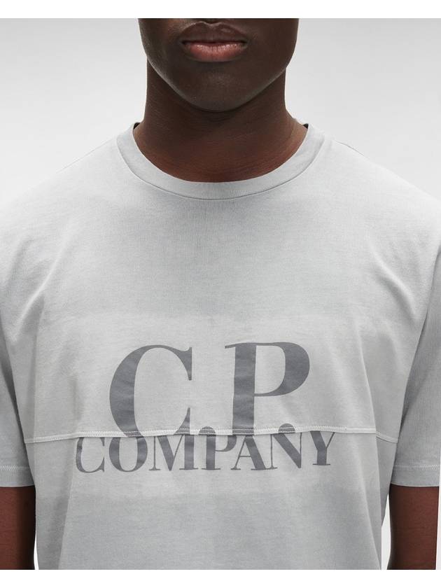 Vintage Washing Logo Cotton Short Sleeve T-Shirt Grey - CP COMPANY - BALAAN 6