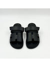 Hermes Chypre H Logo Calfskin Sandals Black - HERMES - BALAAN 7