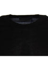 Superfine Crew neck Wool Knitted Sweater Black - PRADA - BALAAN 4