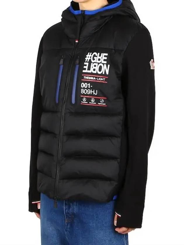 8G00018 809HJ 999 Grenoble logo knit hood padding - MONCLER - BALAAN 1