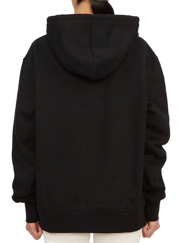 Le Brode Embroidered Logo Cotton Hoodie Black - JACQUEMUS - BALAAN 4