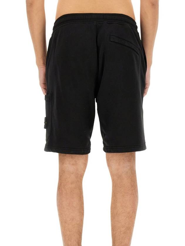 Wappen Patch Cargo Bermuda Shorts Black - STONE ISLAND - BALAAN 6