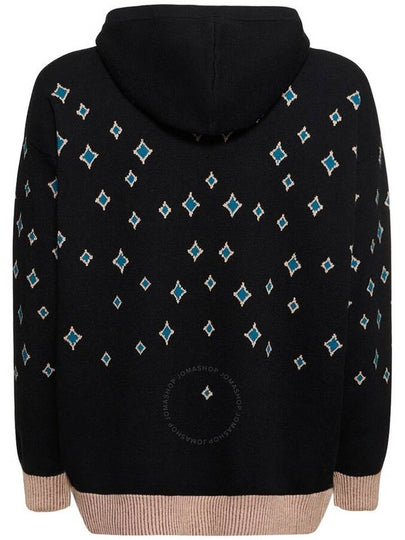 Bluemarble Men's Black Rhinestone-Embellished Jacquard Jumper, Size Medium - BLUEMARBLE - BALAAN 2