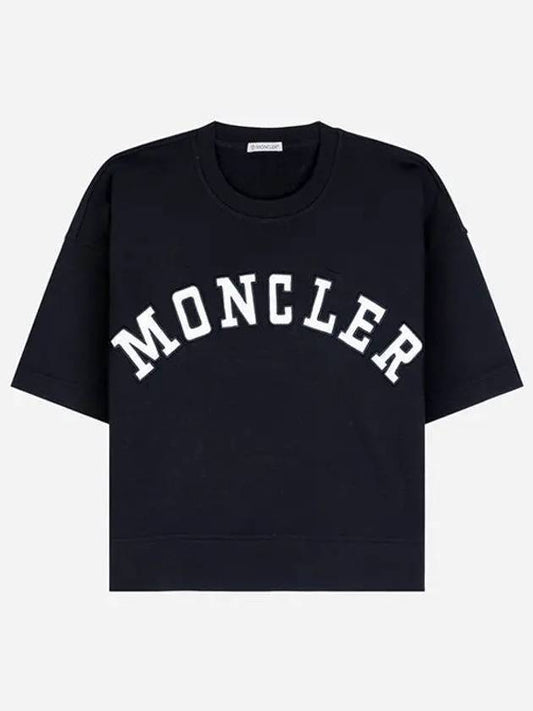 Logo Short Sleeve T-Shirt Night Blue - MONCLER - BALAAN 2