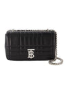 Lola Silver Quilted Shoulder Bag Black - BURBERRY - BALAAN 4