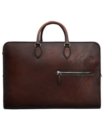 Berluti Overnight Scritto Leather Travel Bag M245423 MM5 - BERLUTI - BALAAN 1