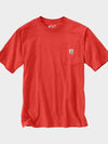 Pocket short sleeve t shirt fire red heather K87 R68 - CARHARTT - BALAAN 4