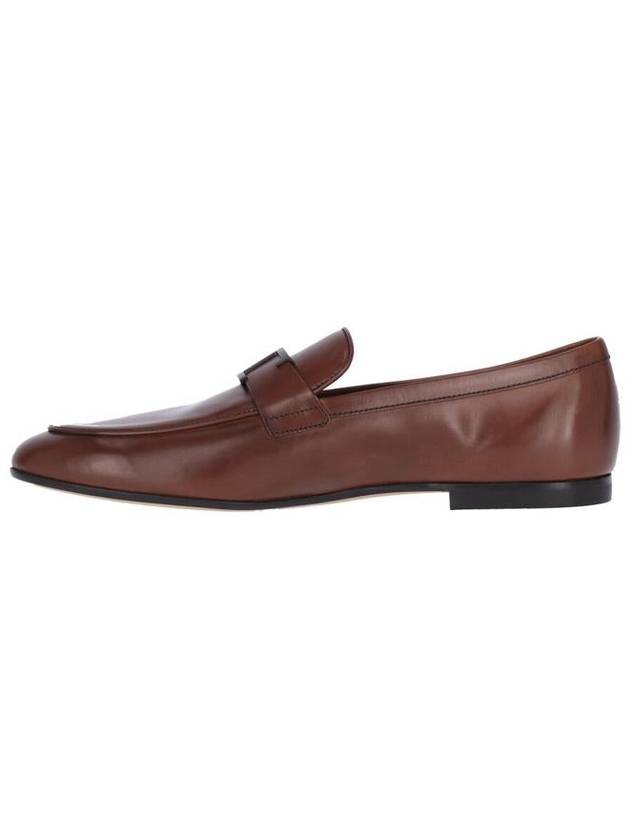 Men's T Timeless Leather Loafer Brown - TOD'S - BALAAN 4