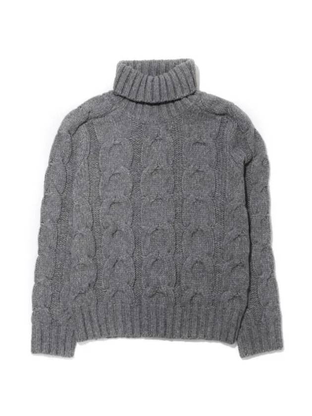 Baby Yak Cable Turtleneck Grey - TOM FORD - BALAAN 1