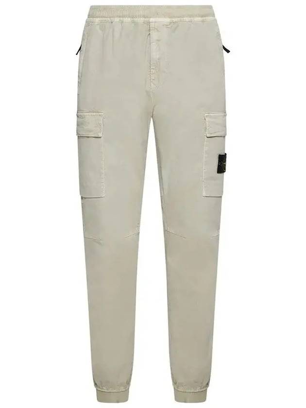 Stretch Cotton Cargo Straight Pants White - STONE ISLAND - BALAAN 2