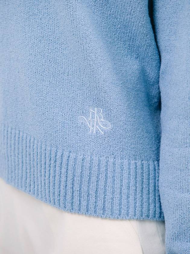 JK Boocle Half Zip Up Knit Top Sky Blue - JUN BY JUN K - BALAAN 4