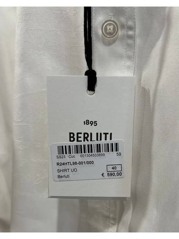 R24HTL98 001000 Scritto Cotton Shirt White Berluti - BERLUTI - BALAAN 4