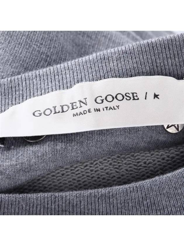 Logo Print Sweatshirt Gray - GOLDEN GOOSE - BALAAN.