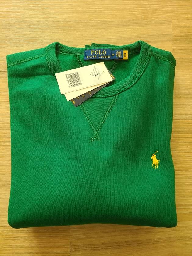 Embroidered Logo Pony Crew Neck Sweatshirt Green - POLO RALPH LAUREN - BALAAN 5