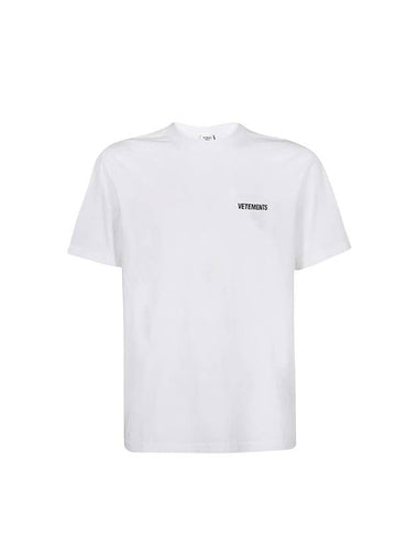 Mini Logo Printing Short Sleeve T-Shirt White - VETEMENTS - BALAAN 1