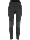 Women's Abisko Varm Trekking Tights Black Iron Grey - FJALL RAVEN - BALAAN 2