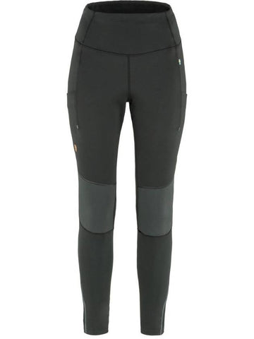 Women's Abisko Varm Trekking Tights Black Iron Grey - FJALL RAVEN - BALAAN 1