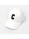 Initial Baseball Cap Cotton White - CELINE - BALAAN 4