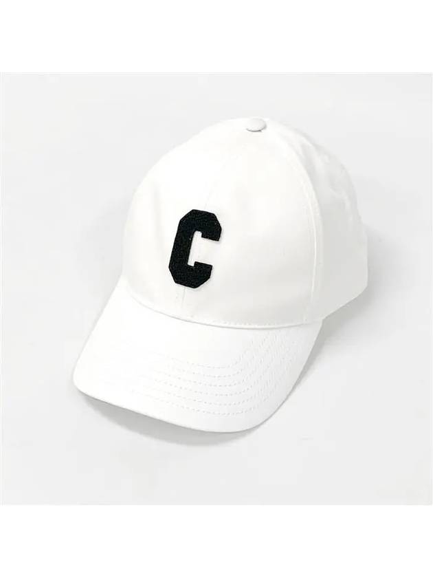 Initial Baseball Cap Cotton White - CELINE - BALAAN 4