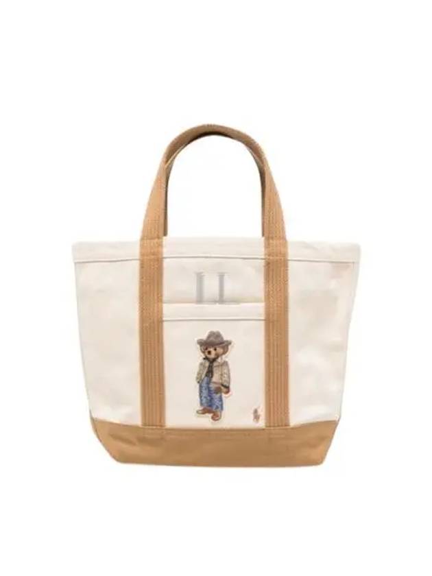 Bear Canvas Small Tote Bag Beige - POLO RALPH LAUREN - BALAAN 2