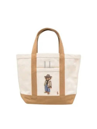 Bear Canvas Small Tote Bag Beige - POLO RALPH LAUREN - BALAAN 2