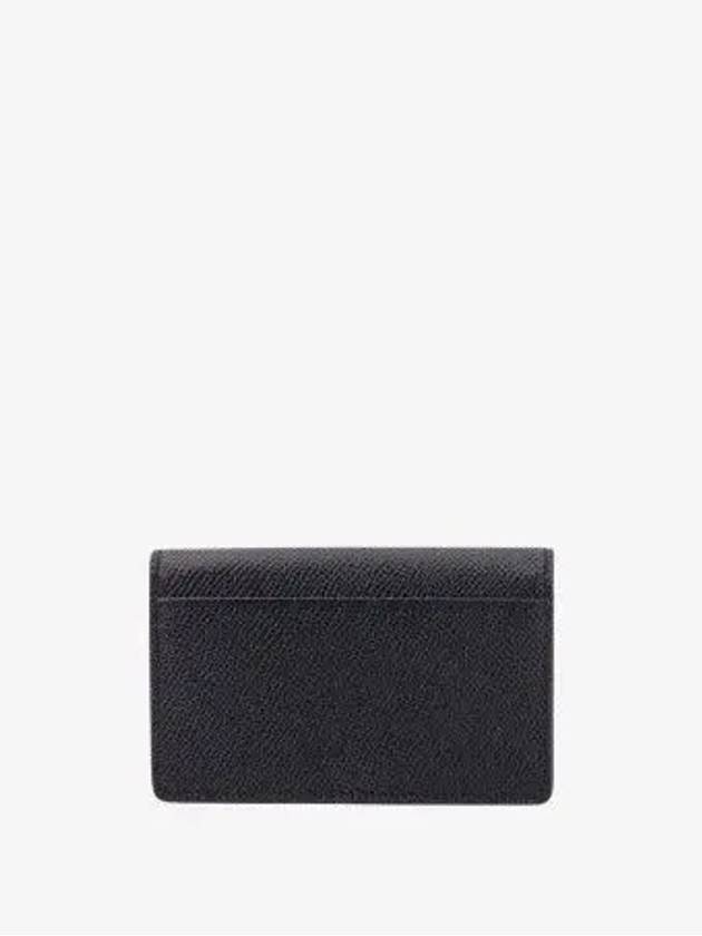 Stitched Leather Card Wallet Black - MAISON MARGIELA - BALAAN 4