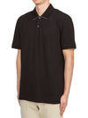 Men's Logo Patch Short Sleeve Polo Shirt Black - CP COMPANY - BALAAN 3